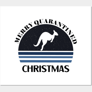 Australian Christmas Quarantine Kangaroo Posters and Art